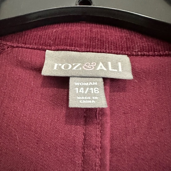 Roz & Ali Wine/Maroon Red Corduroy Blazer Great Condition Smoke free home - Picture 3 of 3